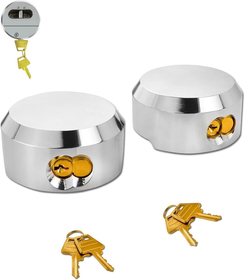 Soobool 6271 Puck Lock, Hidden Shackle Padlock (2 Pack), Puck Locks, Pucks Locks for Trailers, 2-7/8" Hidden Shackle Padlock, Heavy Duty Puck Lockk with Keys, Trailer Pucks Padlocks 2 Pack - Image 1
